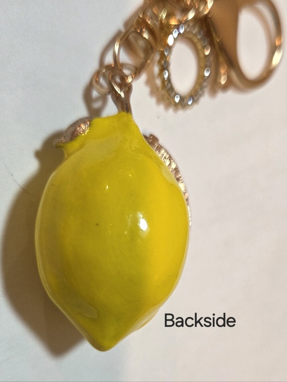 🍋Bright Yellow Lemon Purse Charm • White Daisy Floral Leather Tassel Keychain - Picture 9 of 16